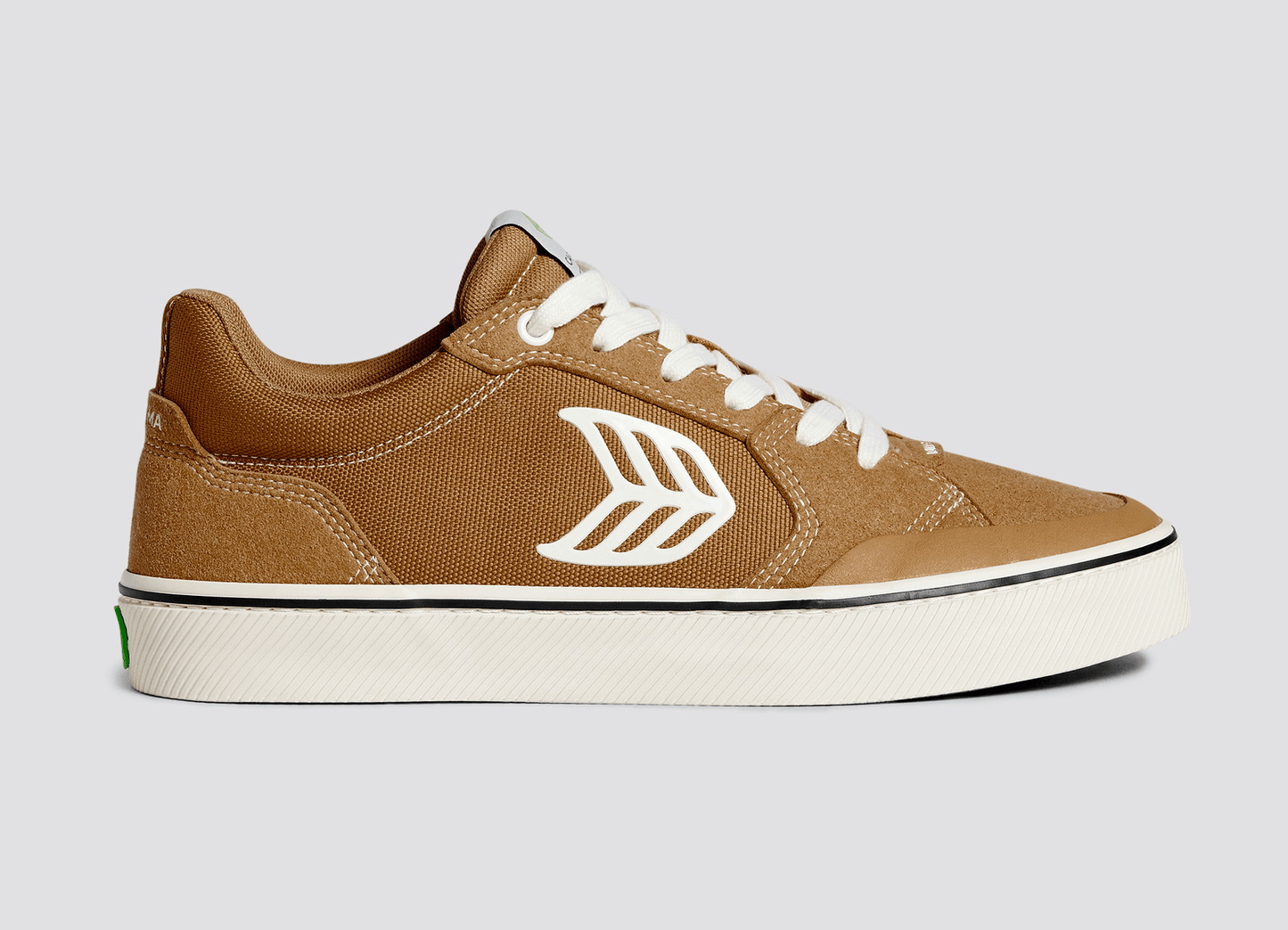 VALLELY PRO Camel Suede and Cordura Ivory Logo Sneaker