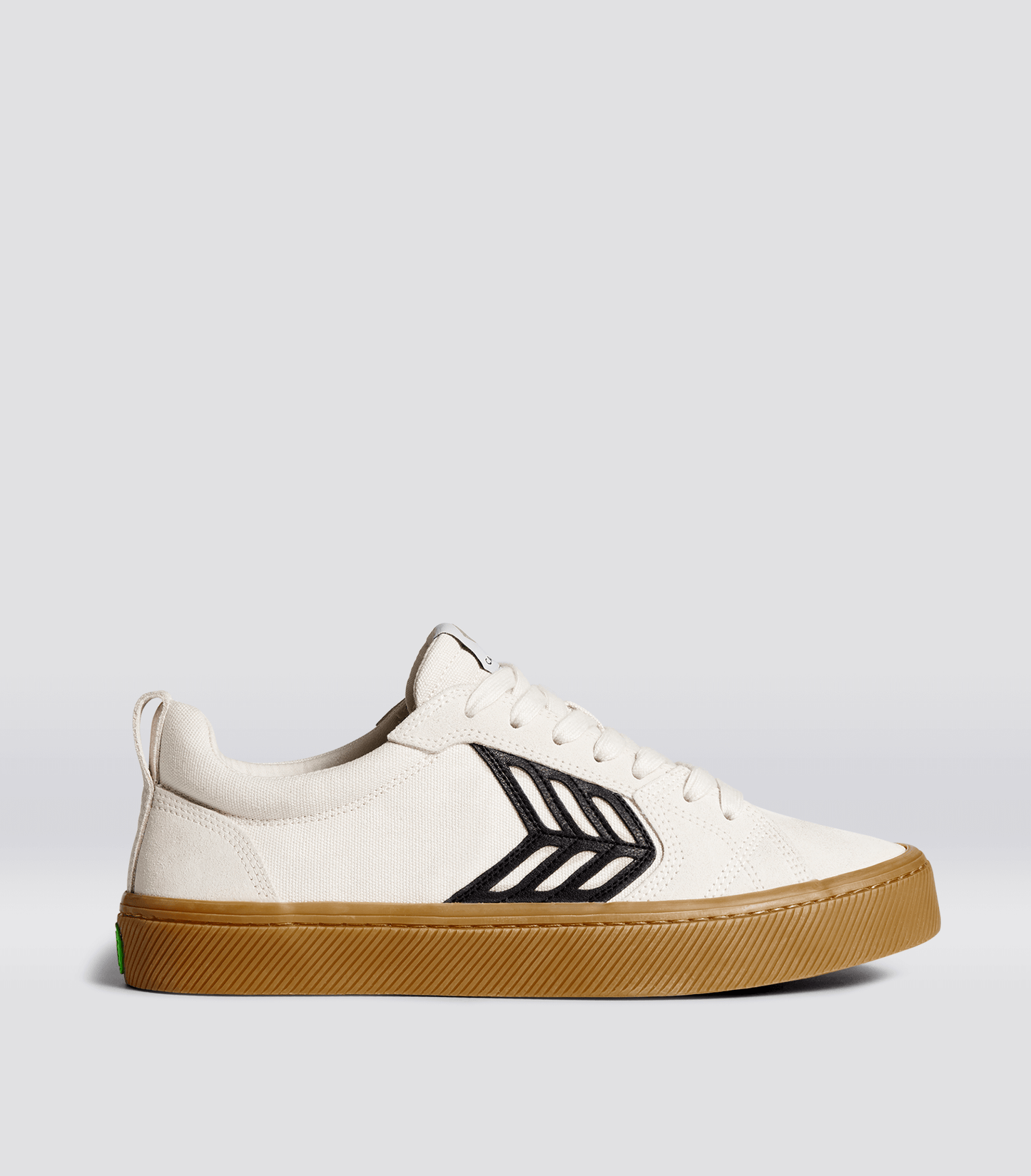 CATIBA PRO Low Gum Vintage White Suede and Canvas Black Logo Sneaker