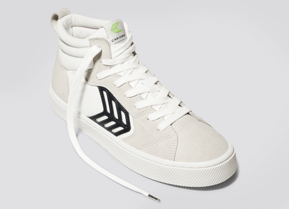 CATIBA PRO High Off-White Canvas Vintage White Suede Black Logo Sneaker