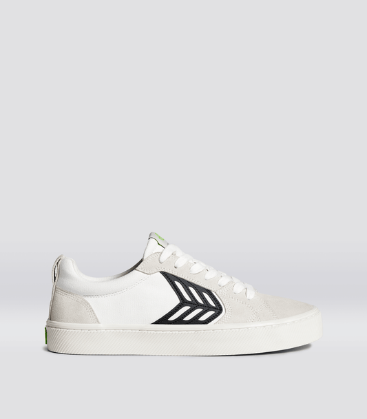 CATIBA PRO Low Off-White Canvas Vintage White Suede Black Logo Sneaker