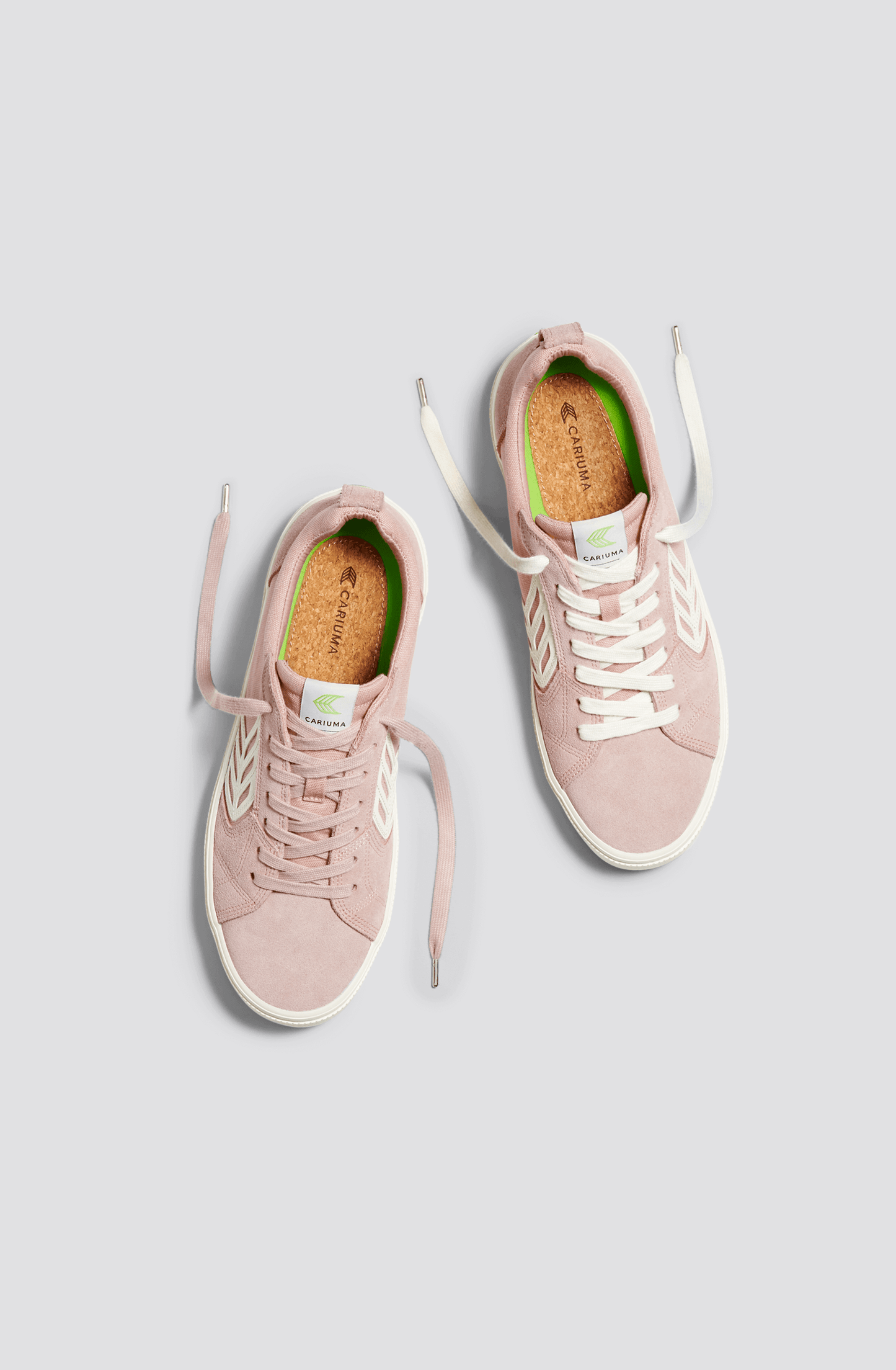 CATIBA PRO Low Rose Suede and Canvas Ivory Logo Sneaker