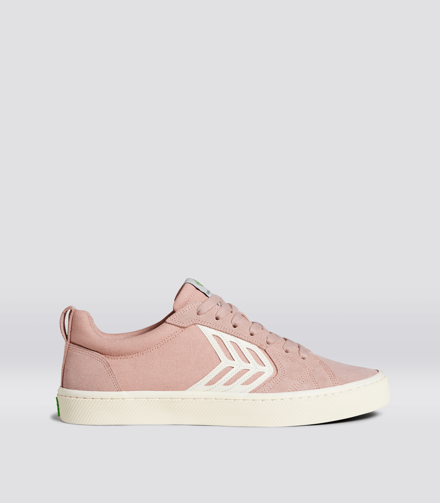 CATIBA PRO Low Rose Suede and Canvas Ivory Logo Sneaker