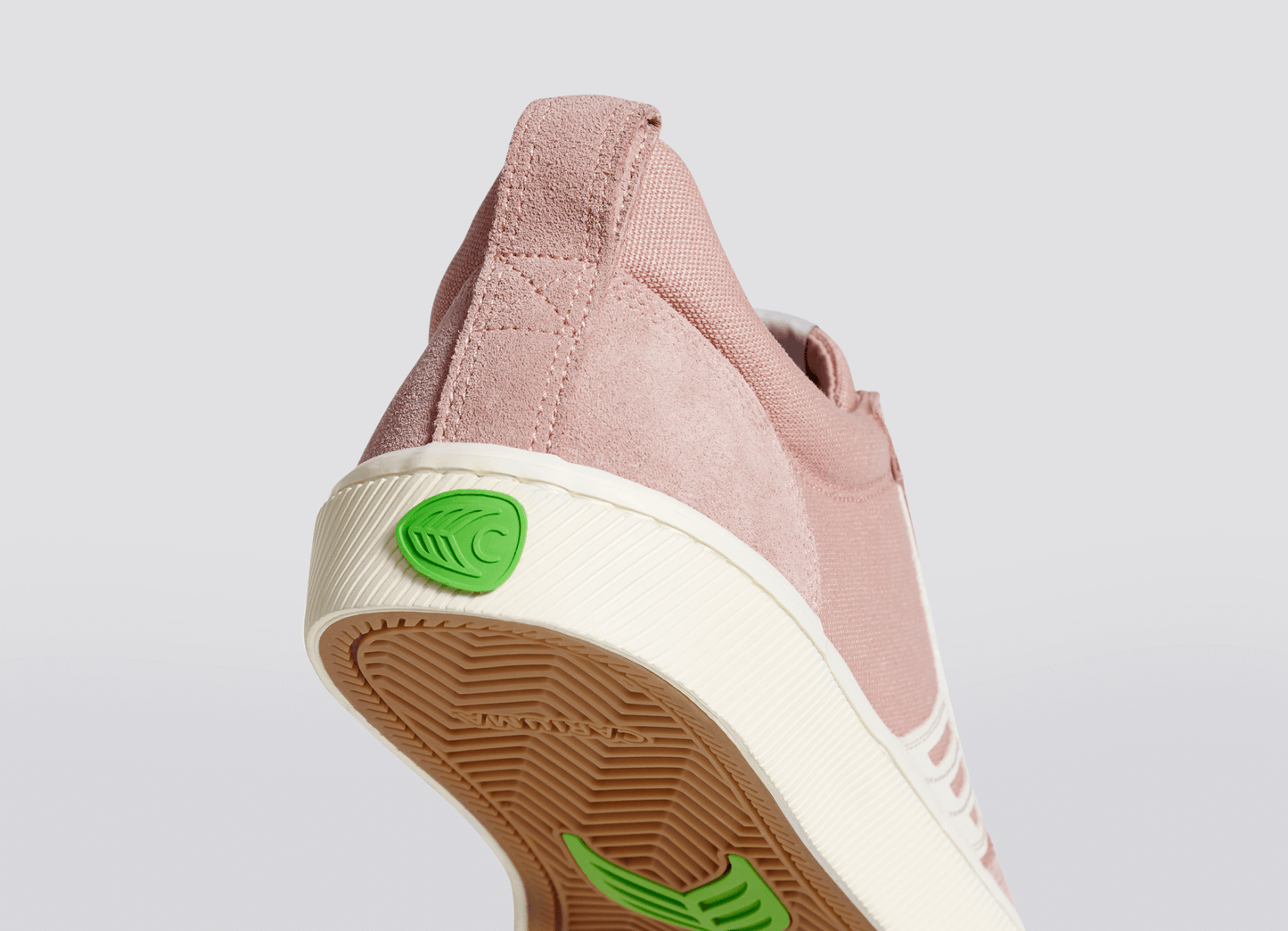 CATIBA PRO Low Rose Suede and Canvas Ivory Logo Sneaker