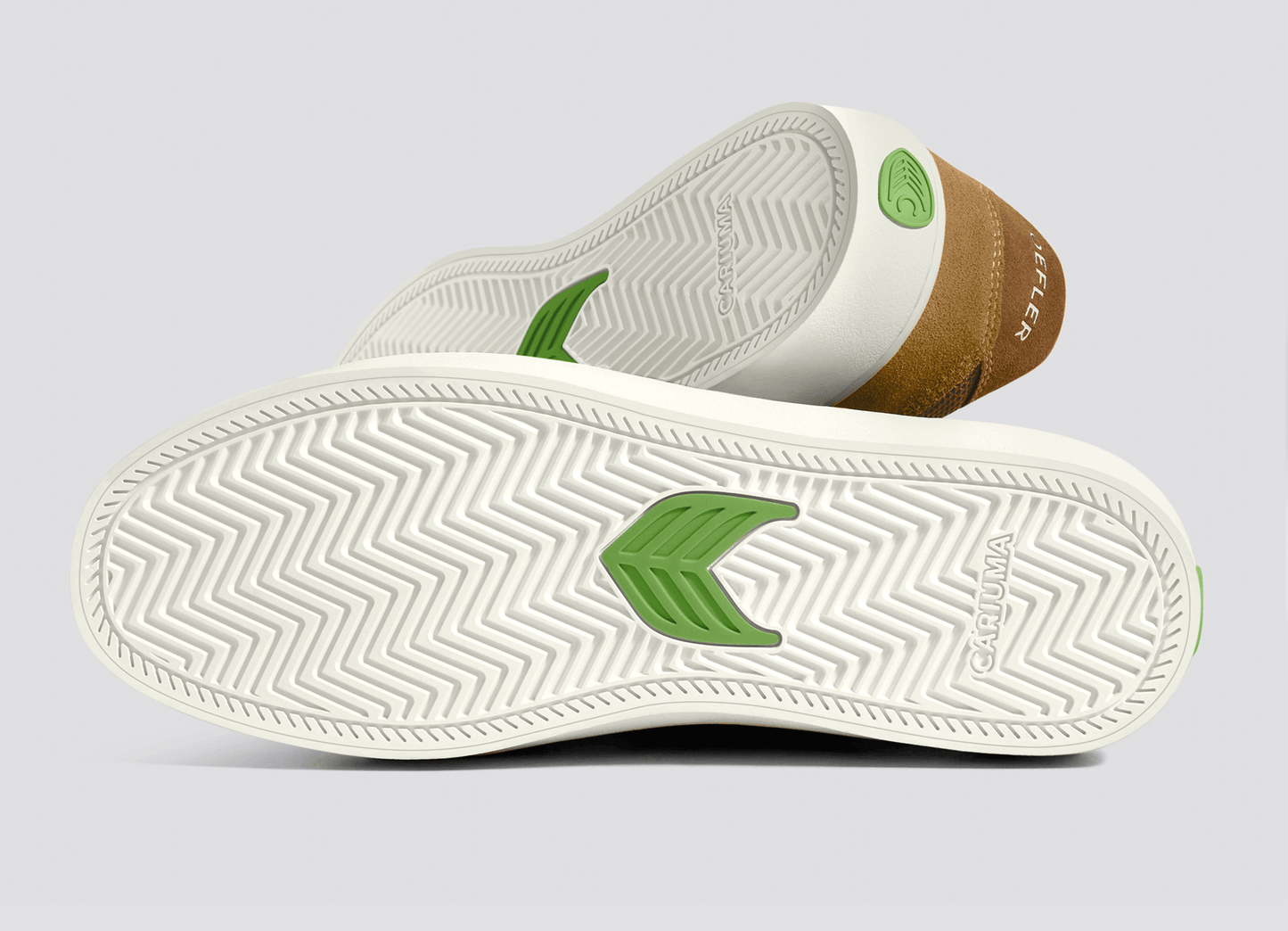 T20 PRO Camel Suede and Mesh Ivory Logo Sneaker