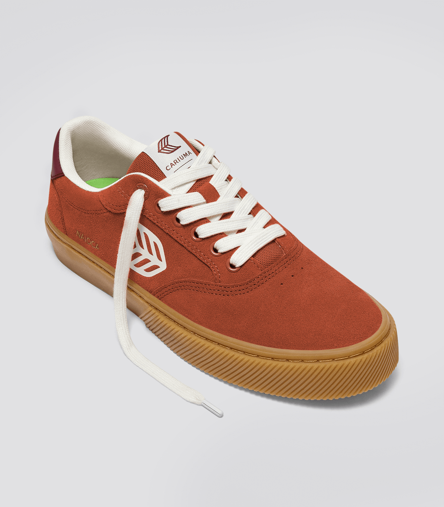 NAIOCA Gum Picante Suede Off-White Logo Ruby Wine Sneaker