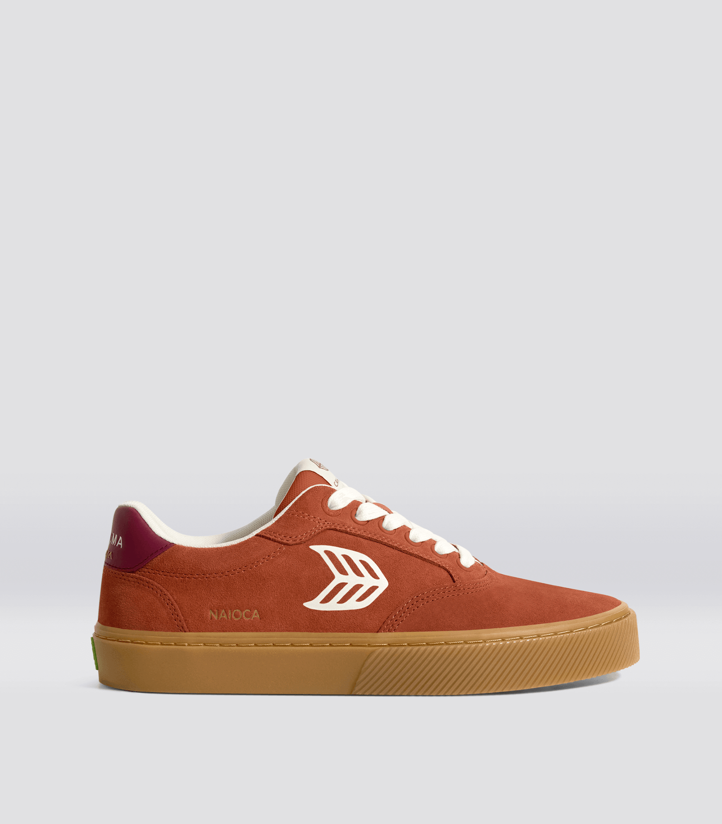 NAIOCA Gum Picante Suede Off-White Logo Ruby Wine Sneaker