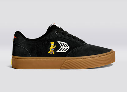 THE SIMPSONS NAIOCA Black Suede Bart Skateboard Sneaker