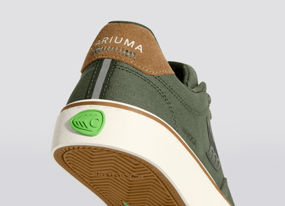 NAIOCA PRO Bronze Green Suede Deep Lichen Green Canvas Bronze Green Logo Camel Sneaker