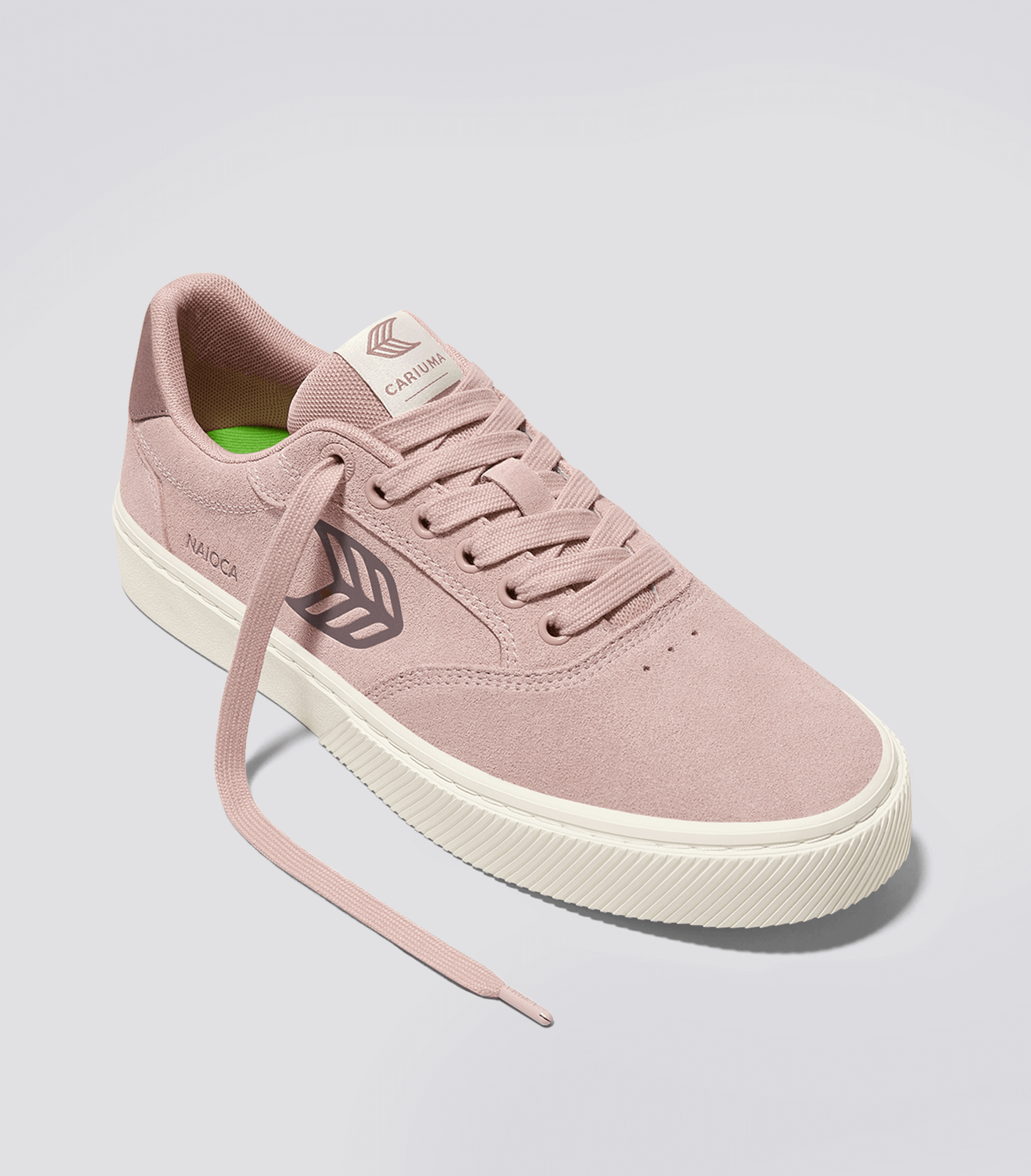 NAIOCA Rose Suede Twilight Mauve Logo Sneaker