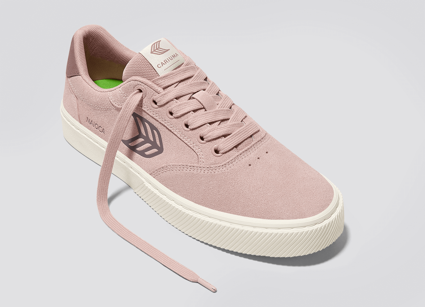 NAIOCA Rose Suede Twilight Mauve Logo Sneaker