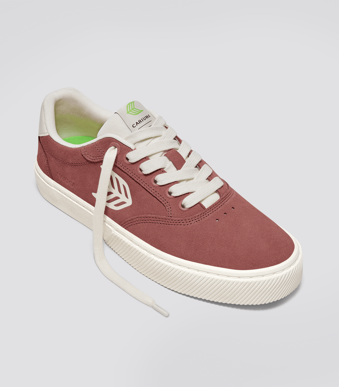 NAIOCA Whithered Rose Suede Ivory Logo Sneaker