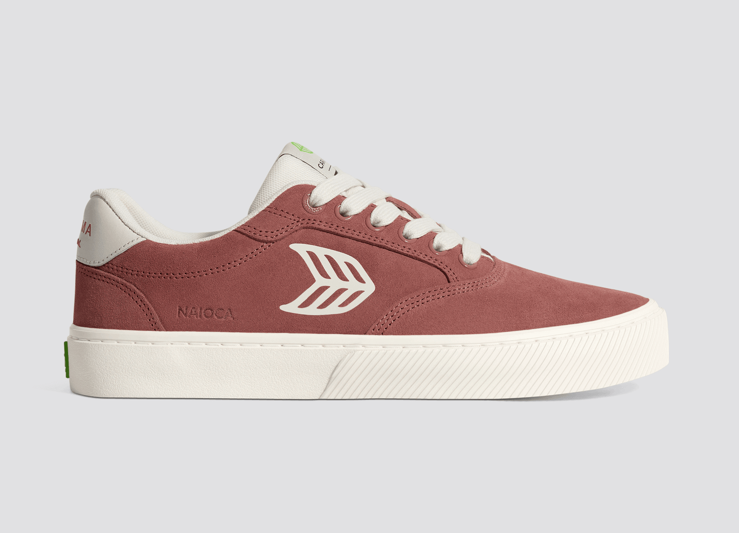 NAIOCA Whithered Rose Suede Ivory Logo Sneaker