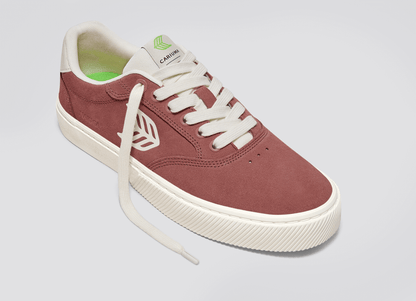 NAIOCA Whithered Rose Suede Ivory Logo Sneaker