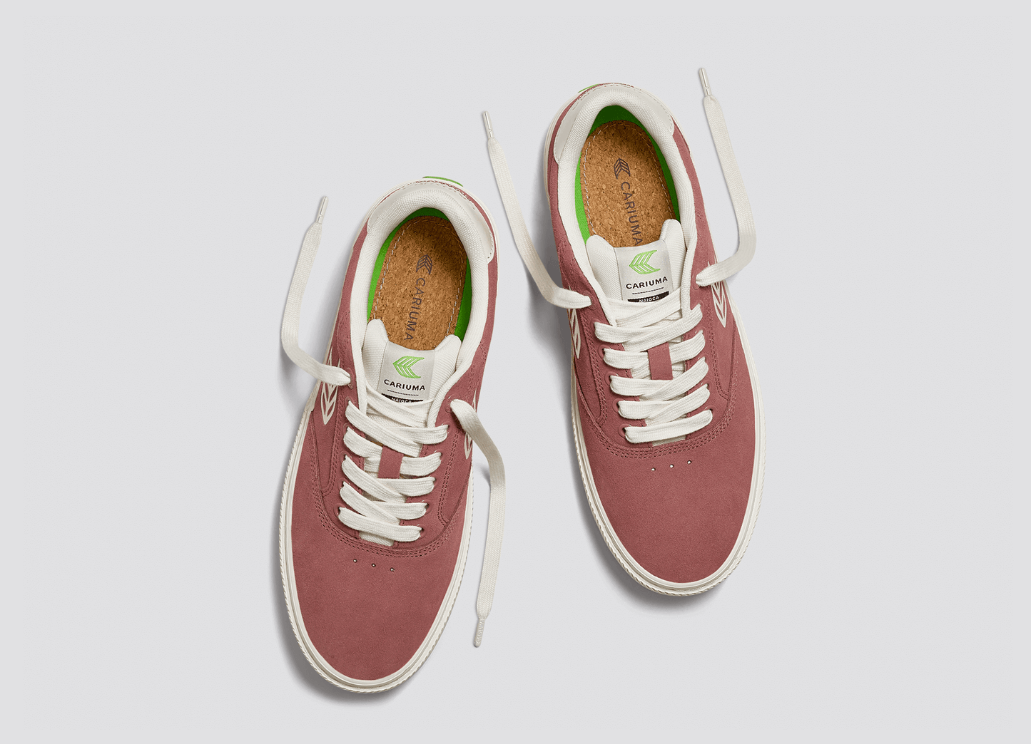 NAIOCA Whithered Rose Suede Ivory Logo Sneaker