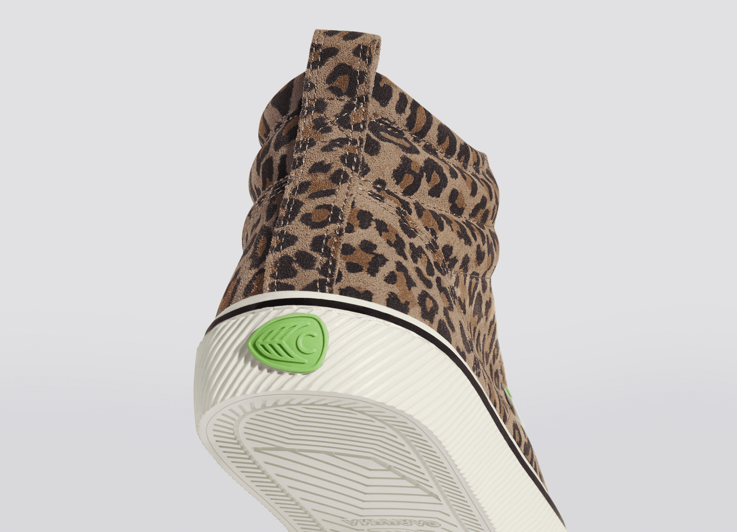 OCA High Stripe Leopard Print Suede Sneaker