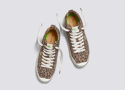 OCA High Stripe Leopard Print Suede Sneaker