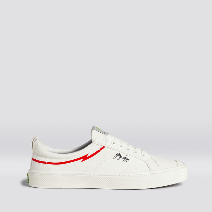 GERRY LOPEZ OCA Low Off-White Canvas Sneaker