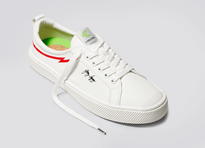 GERRY LOPEZ OCA Low Off-White Canvas Sneaker