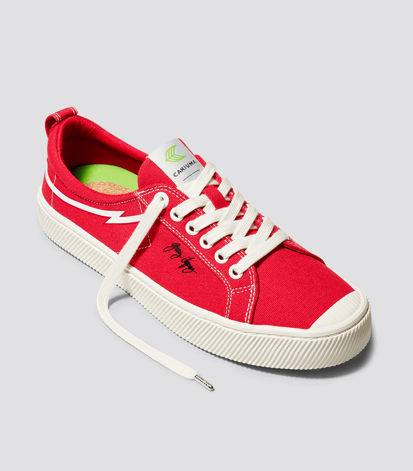 GERRY LOPEZ OCA Low Red Canvas Sneaker