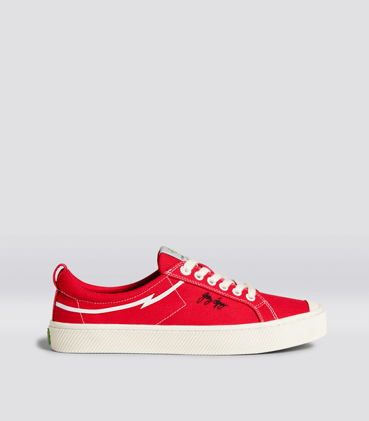 GERRY LOPEZ OCA Low Red Canvas Sneaker