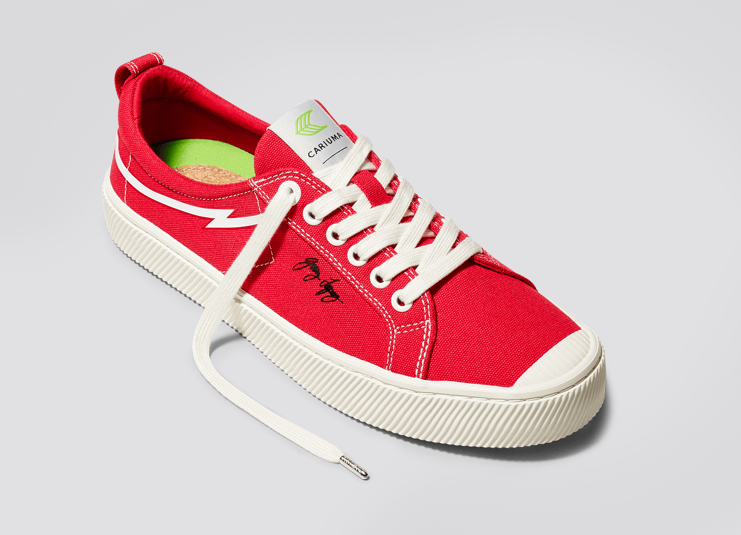 GERRY LOPEZ OCA Low Red Canvas Sneaker