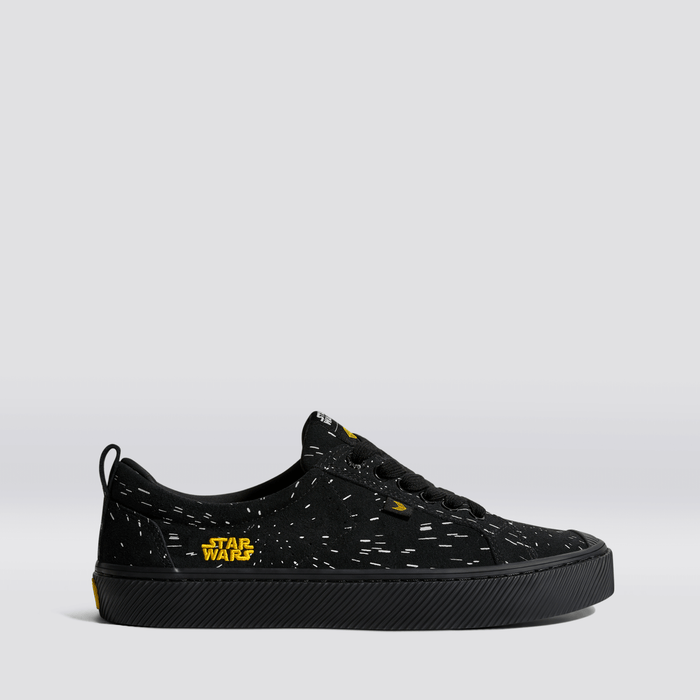 STAR WARS OCA Low Black Suede Light Speed Graphic Print Sneaker