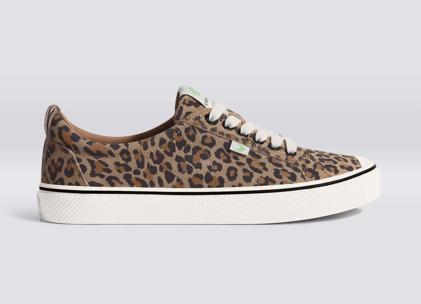 OCA Low Stripe Leopard Print Suede Sneaker