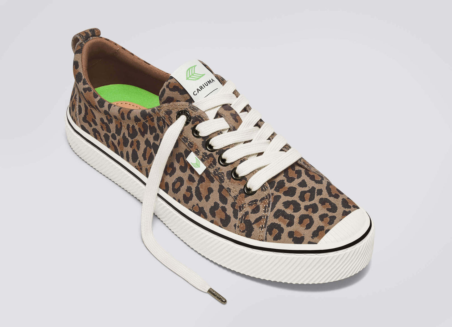 OCA Low Stripe Leopard Print Suede Sneaker