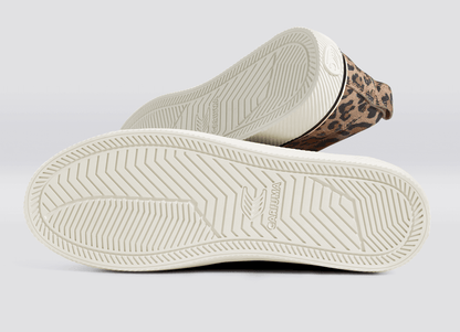 OCA Low Stripe Leopard Print Suede Sneaker