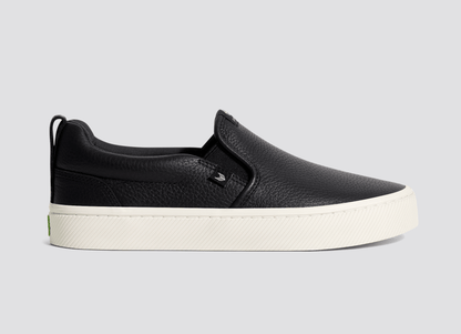 SLIP-ON Black Premium Leather Sneaker