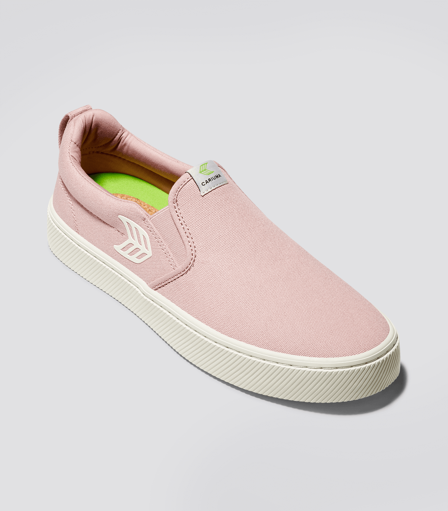 SLIP-ON Rose Canvas Ivory Logo Sneaker