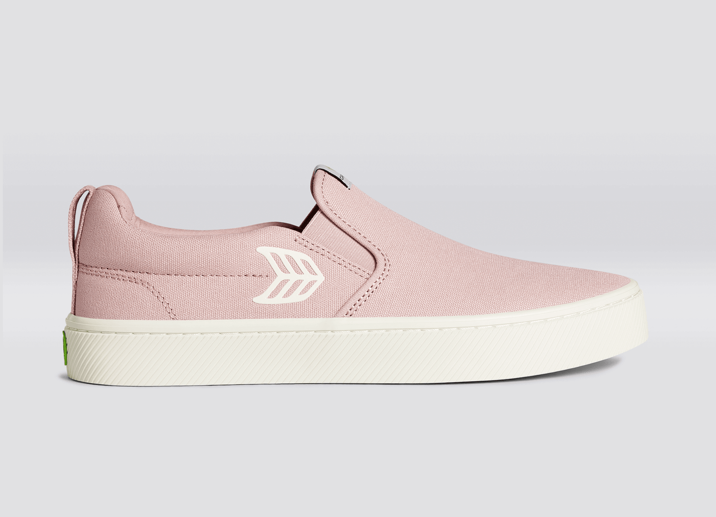 SLIP-ON Rose Canvas Ivory Logo Sneaker