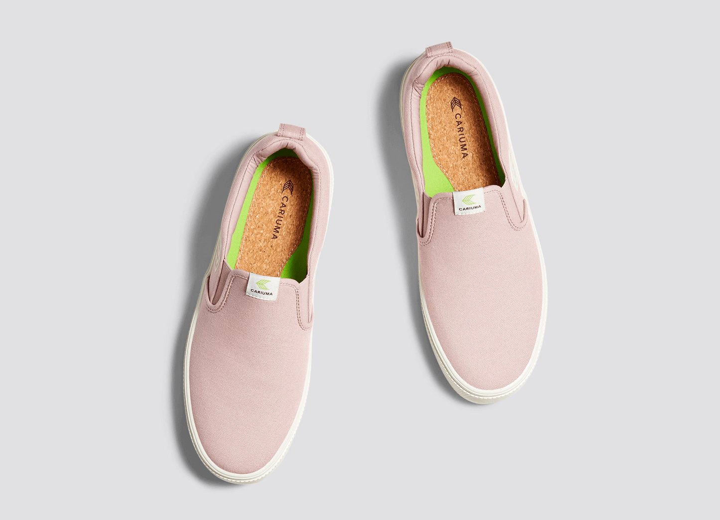 SLIP-ON Rose Canvas Ivory Logo Sneaker