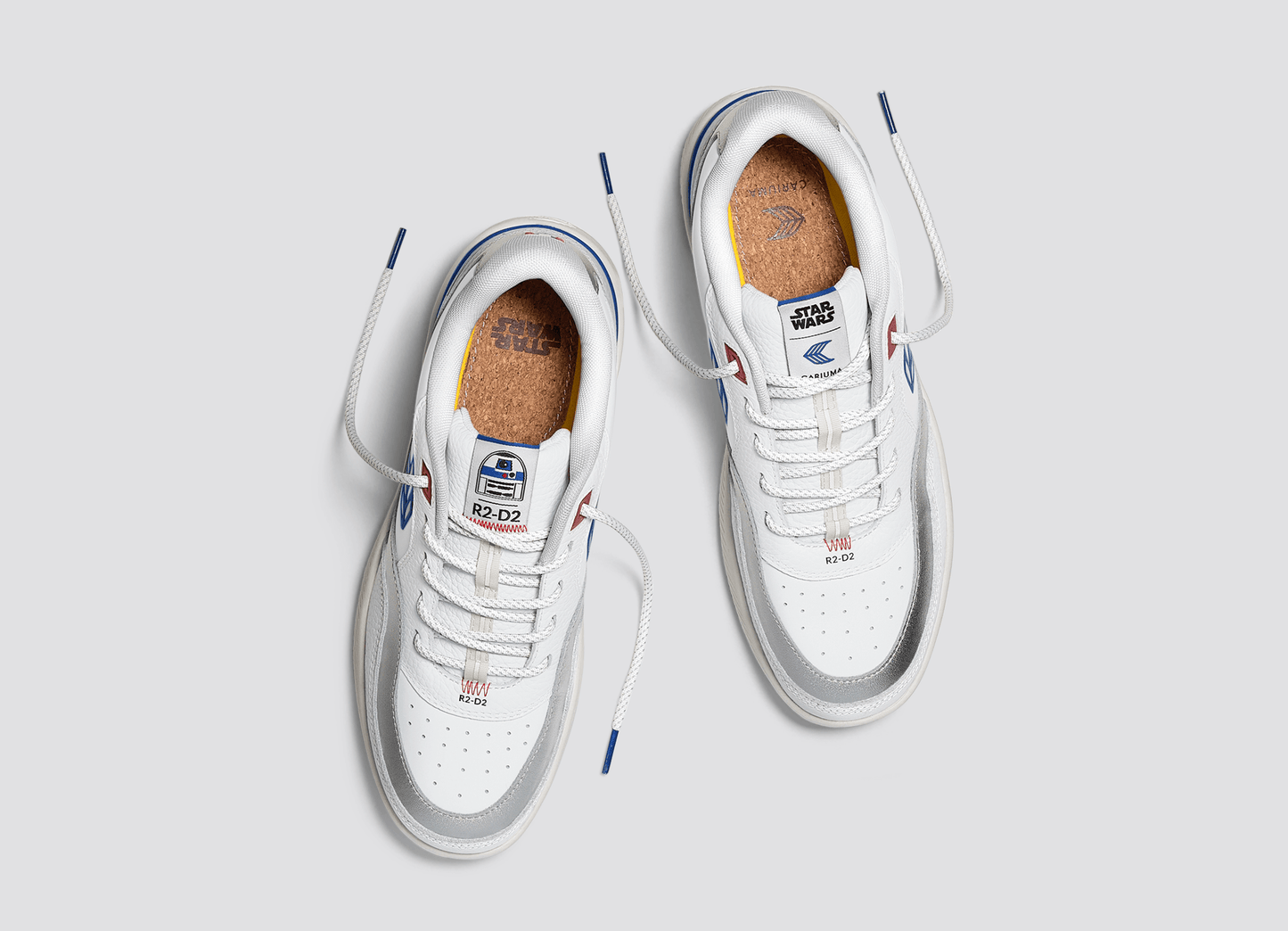 STAR WARS UBA White Leather R2-D2 Blue Logo Sneaker