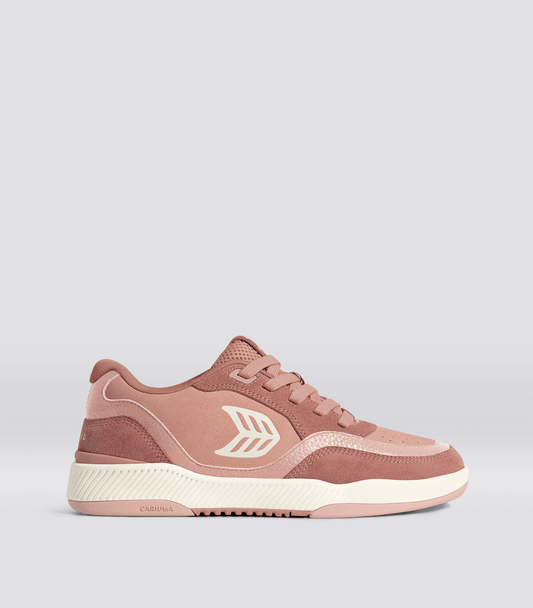 UBA Withered Rose Suede Ivory Logo Sneaker