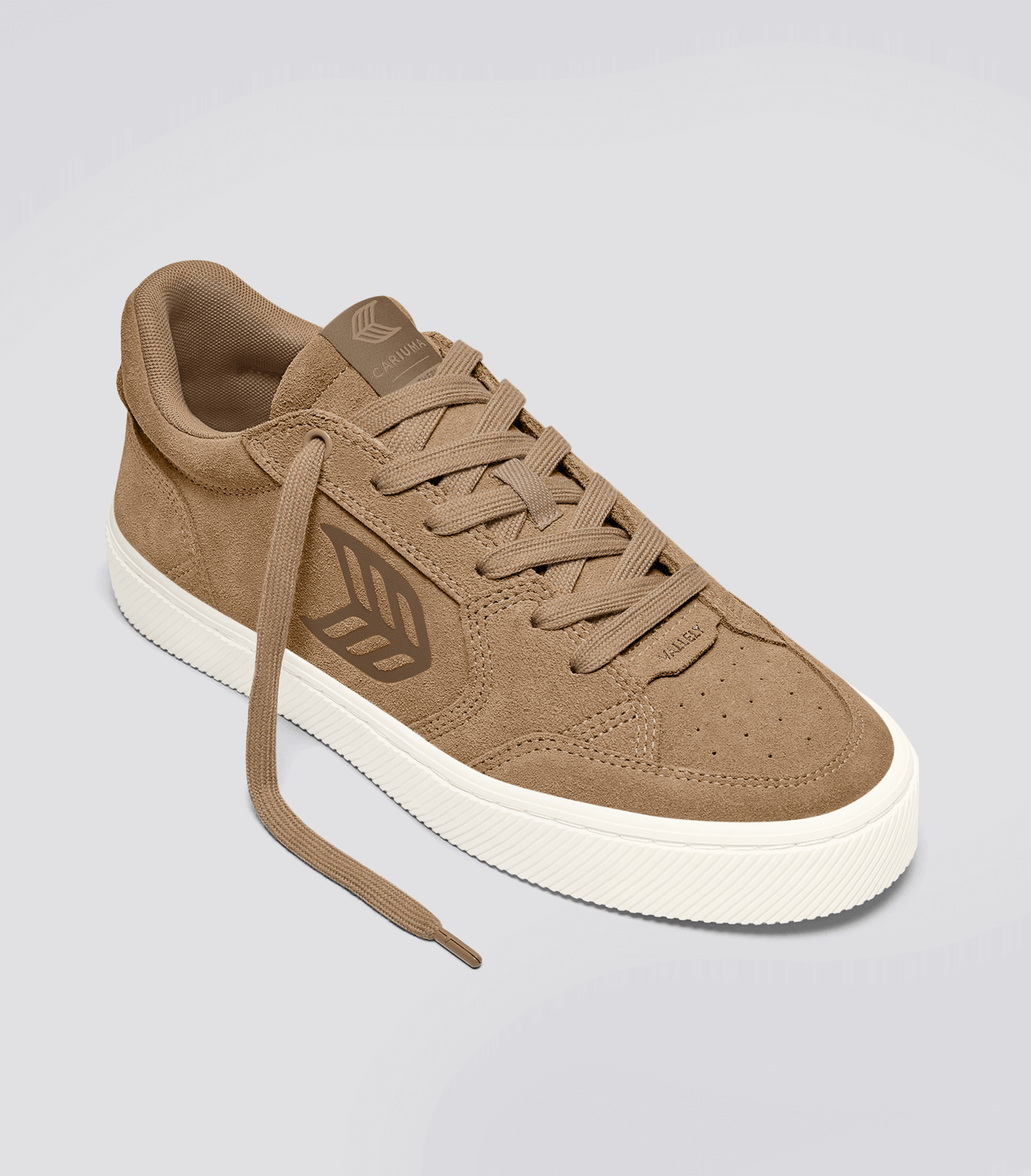 VALLELY Nut Suede Malt Ball Logo Sneaker