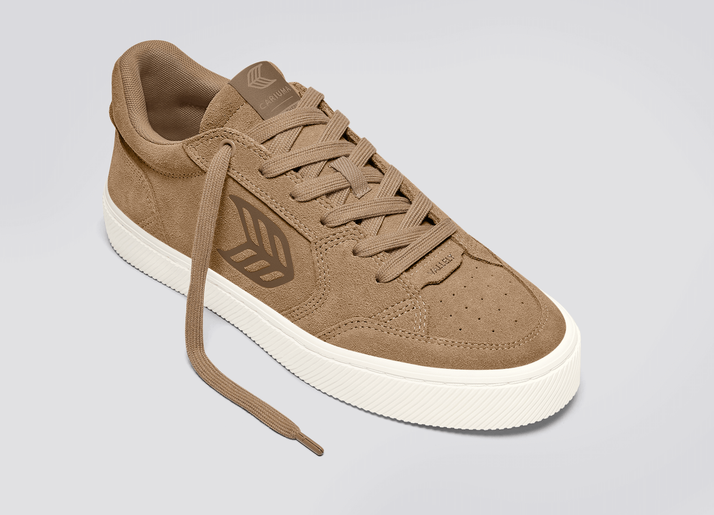 VALLELY Nut Suede Malt Ball Logo Sneaker