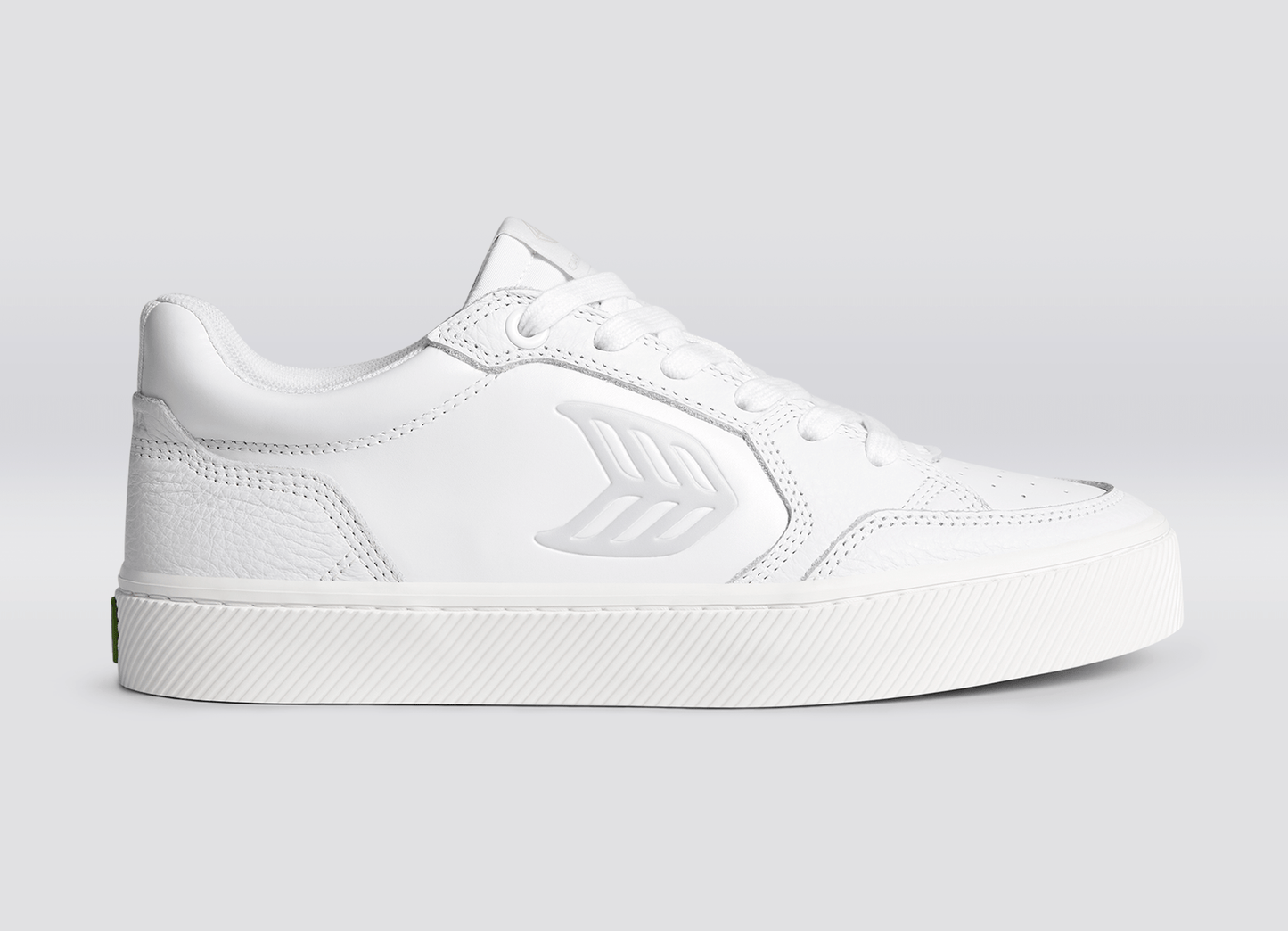 VALLELY White Leather Ice Logo Sneaker