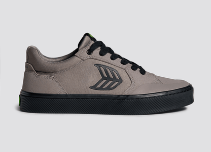 VALLELY PRO Charcoal Grey Suede and Cordura Black Logo Sneaker