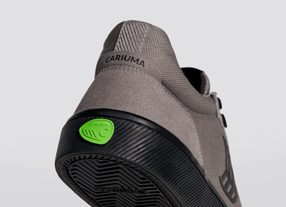 VALLELY PRO Charcoal Grey Suede and Cordura Black Logo Sneaker